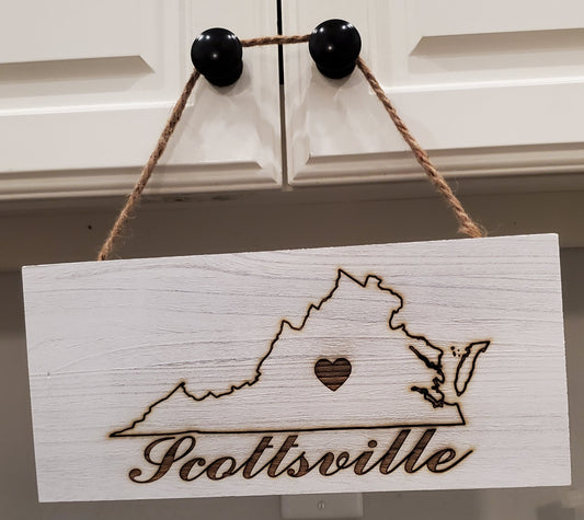 whitewash sign with scottsville text